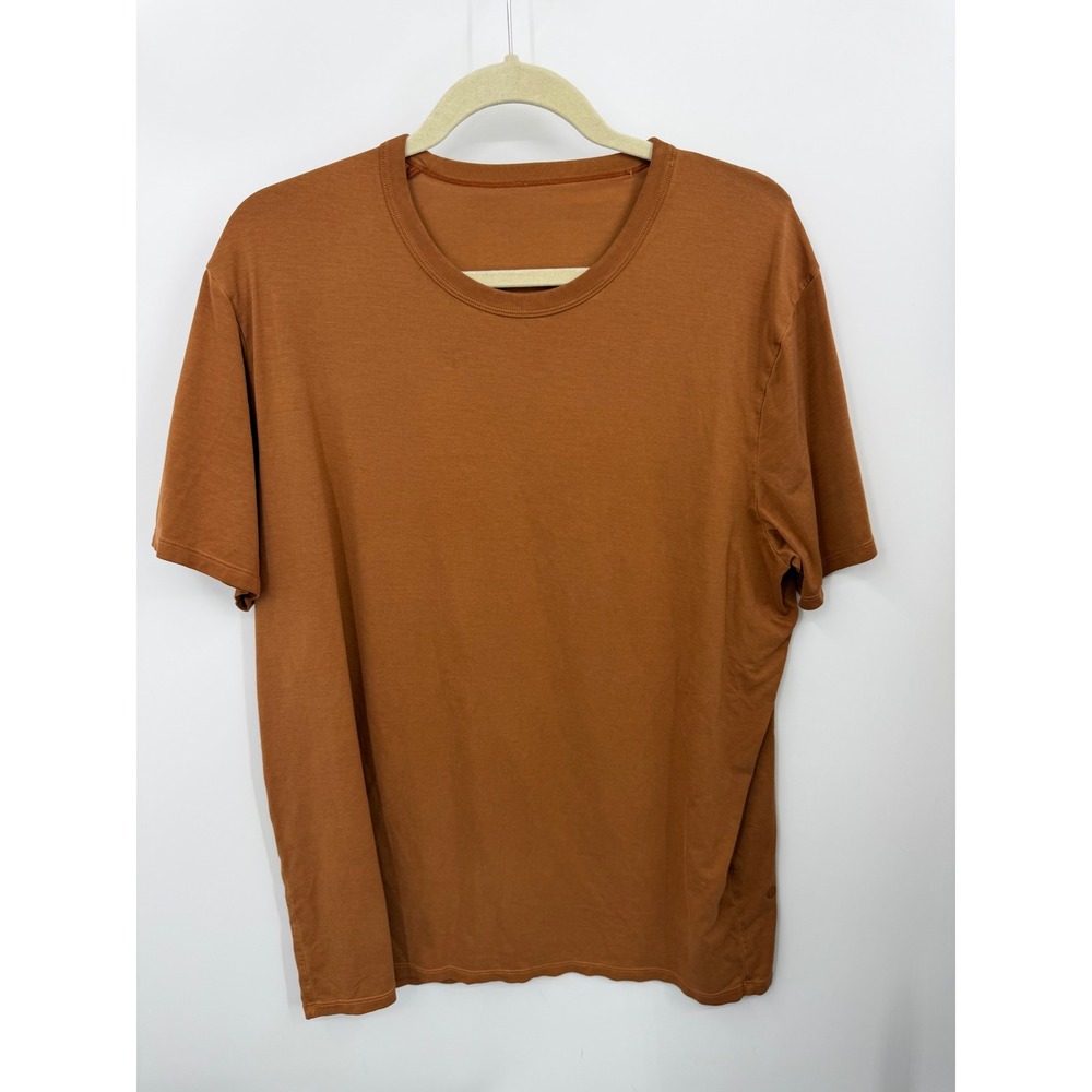 Lululemon Fundamental T-Shirt Mens XL orange Short Sleeve Performance Tee